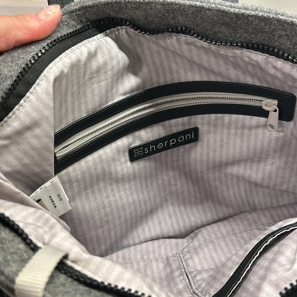 Sherpani Faith Ethos Collection Wool Satchel Slate Tote Bag - Picture 8 of 16